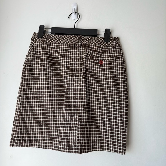 Esprit Brown Plaid Mini Skirt 6 - Picture 4 of 4